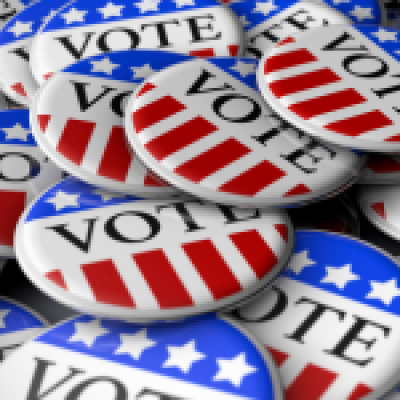 vote buttons in a pile
